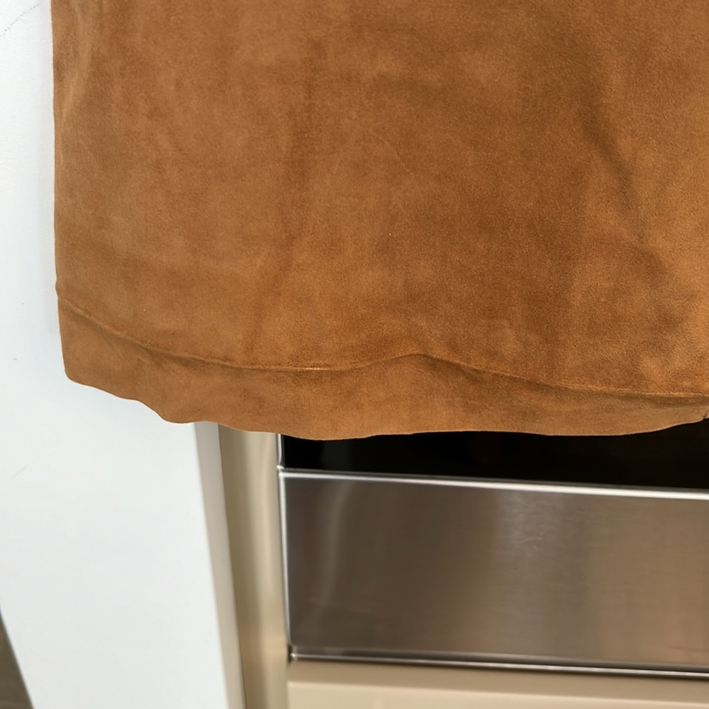 Brown suede midi skirt - Picture 2 of 2